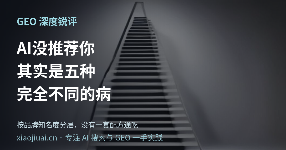 AI 没推荐你，其实是五种完全不同的病——按品牌知名度分层，没有一套配方通吃
